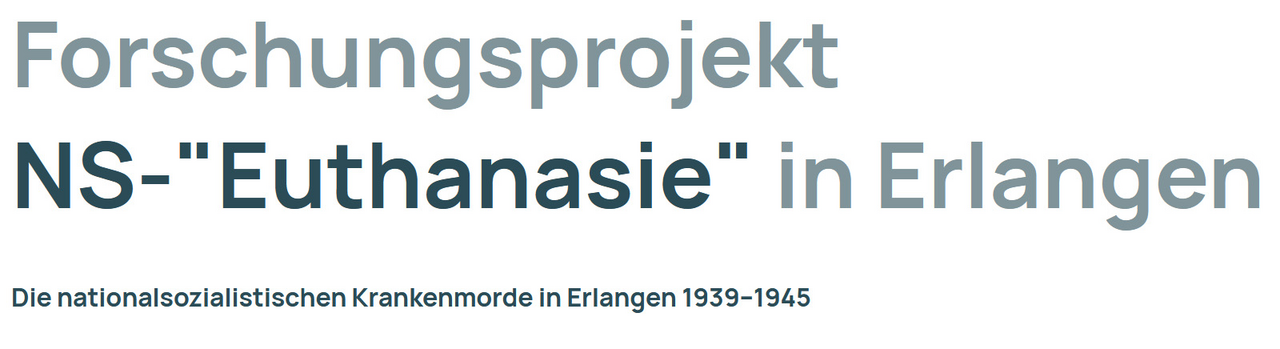 Logo Forschungsprojekt NS-"Euthanasie".